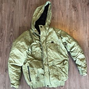 DC green checkered down jacket